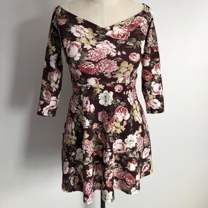 Floral off the Shoulder Dress